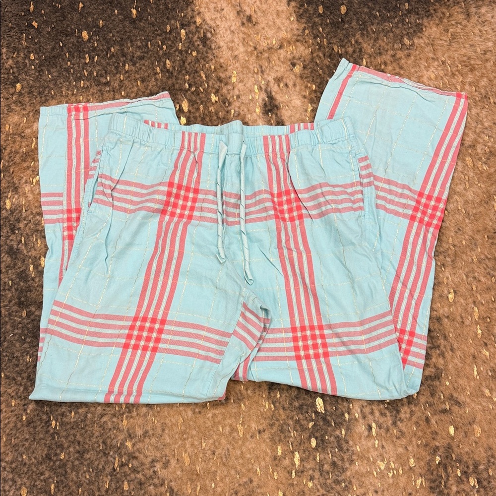 Victoria's Secret women’s pajama pants - Light Blue and Pink Plaid XL